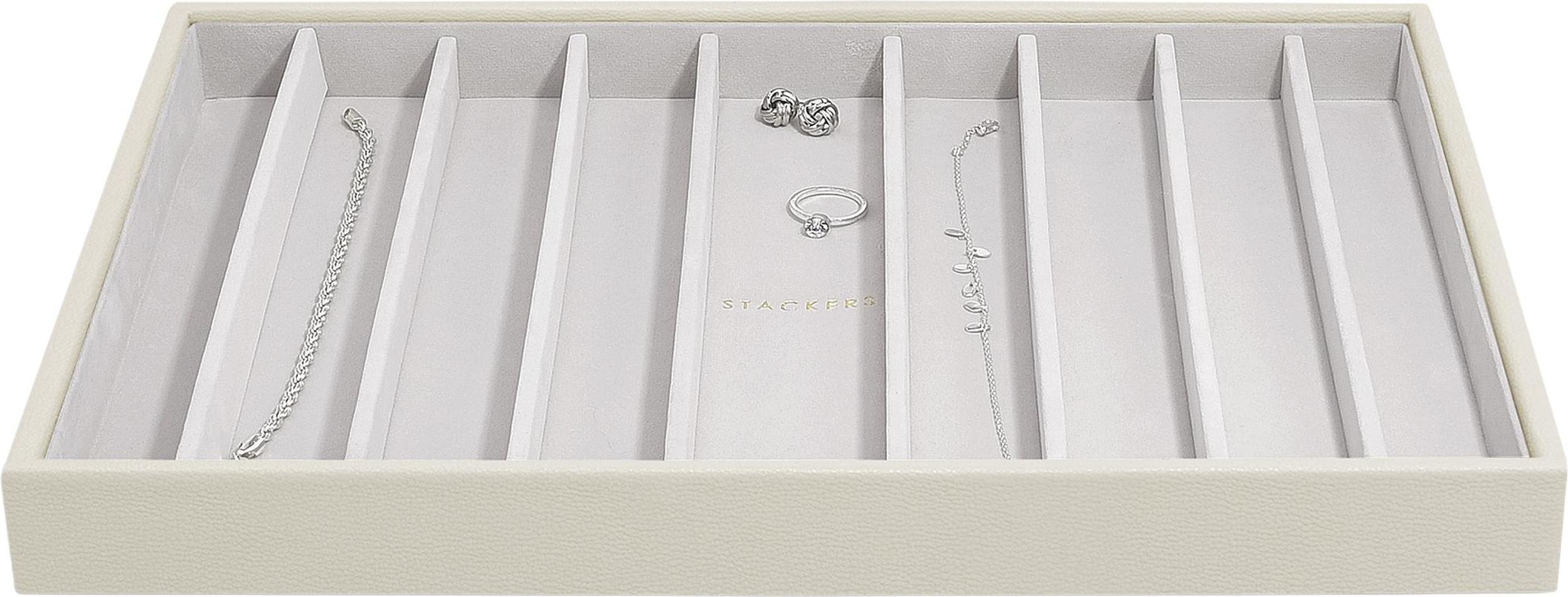 Szkatułka na naszyjniki Stackers 9 komorowa supersize jasnobeżowa