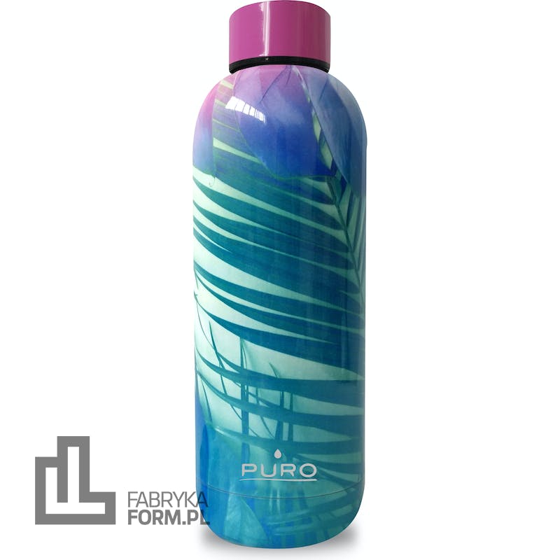Butelka termiczna Puro Hot&Cold Tropical Palms Pink