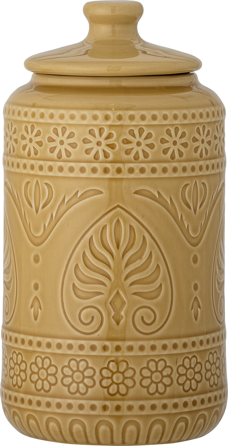 Pojemnik kuchenny Rani 21,5 cm żółty z pokrywką