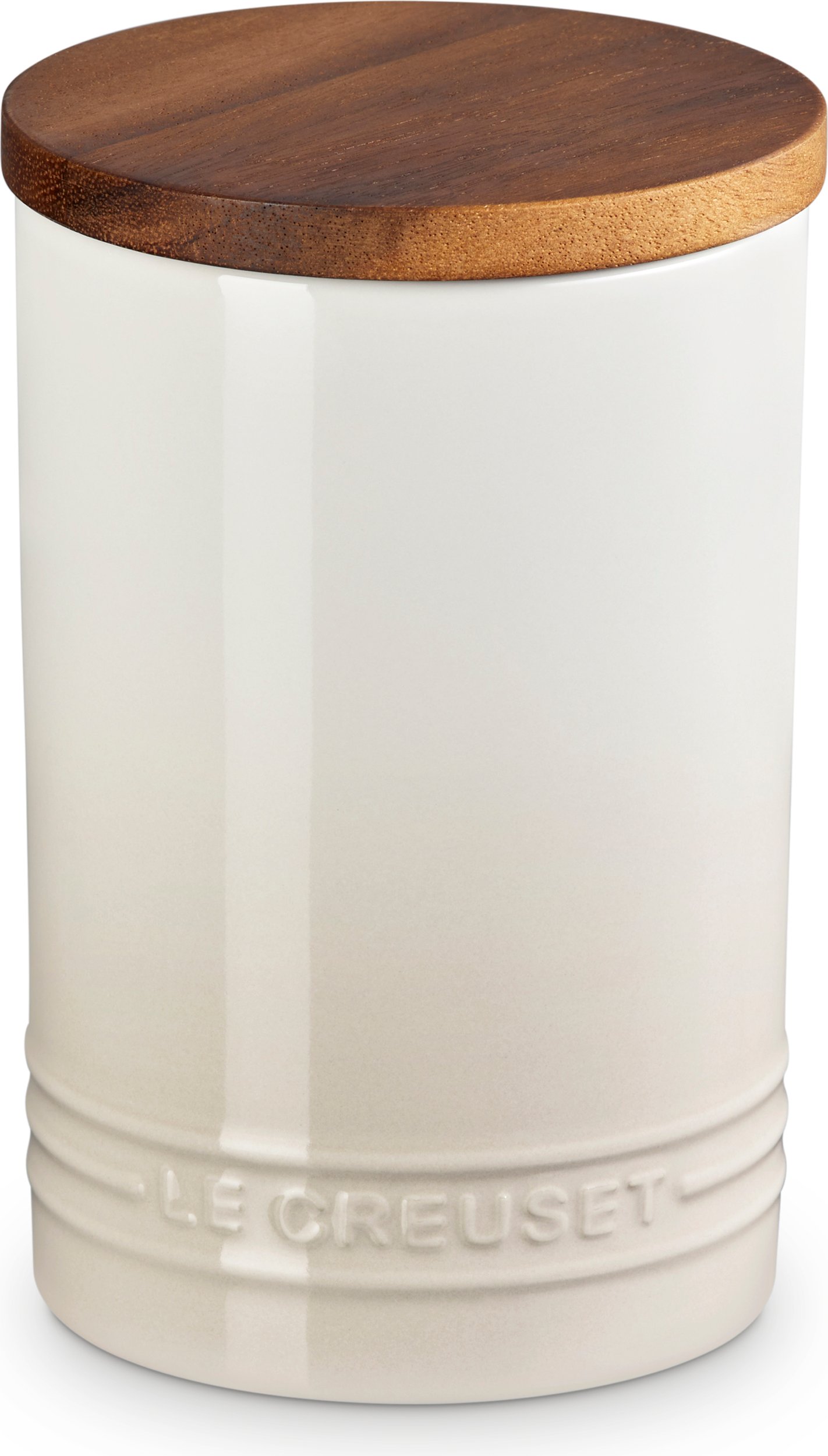 Pojemnik kuchenny z drewnianą pokrywką Le Creuset 770 ml beżowy