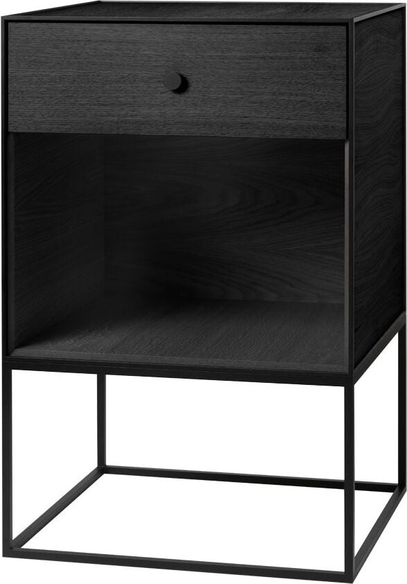 Szafka Frame 49 czarny jesion na stelażu z szufladą