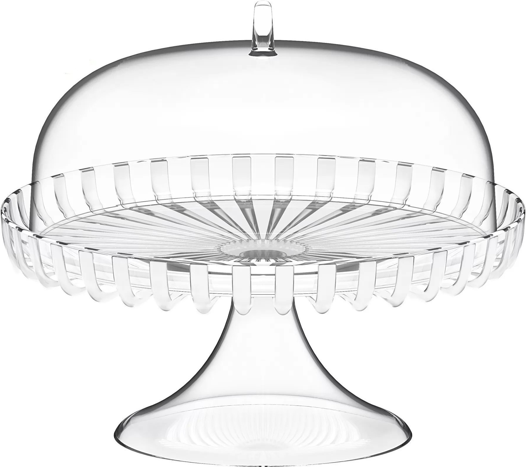 Patera na ciasto Dolcevita perłowa z recyklingu na nóżce