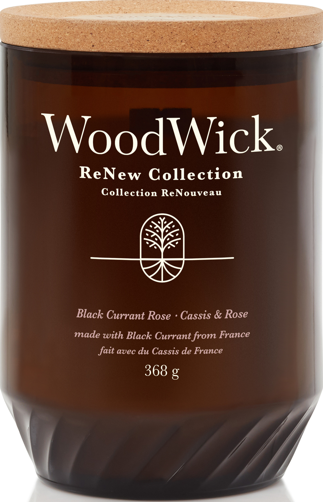 Świeca ReNew WoodWick Black Currant & Rose duża