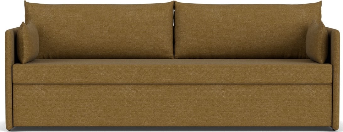 Sofa trzyosobowa Offset Bouclé żółta rozkładana