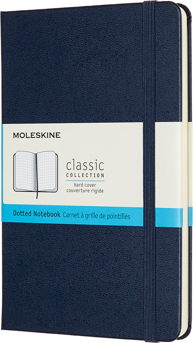 Notes w kropki Moleskine Classic M 208 stron szafirowy twarda oprawa