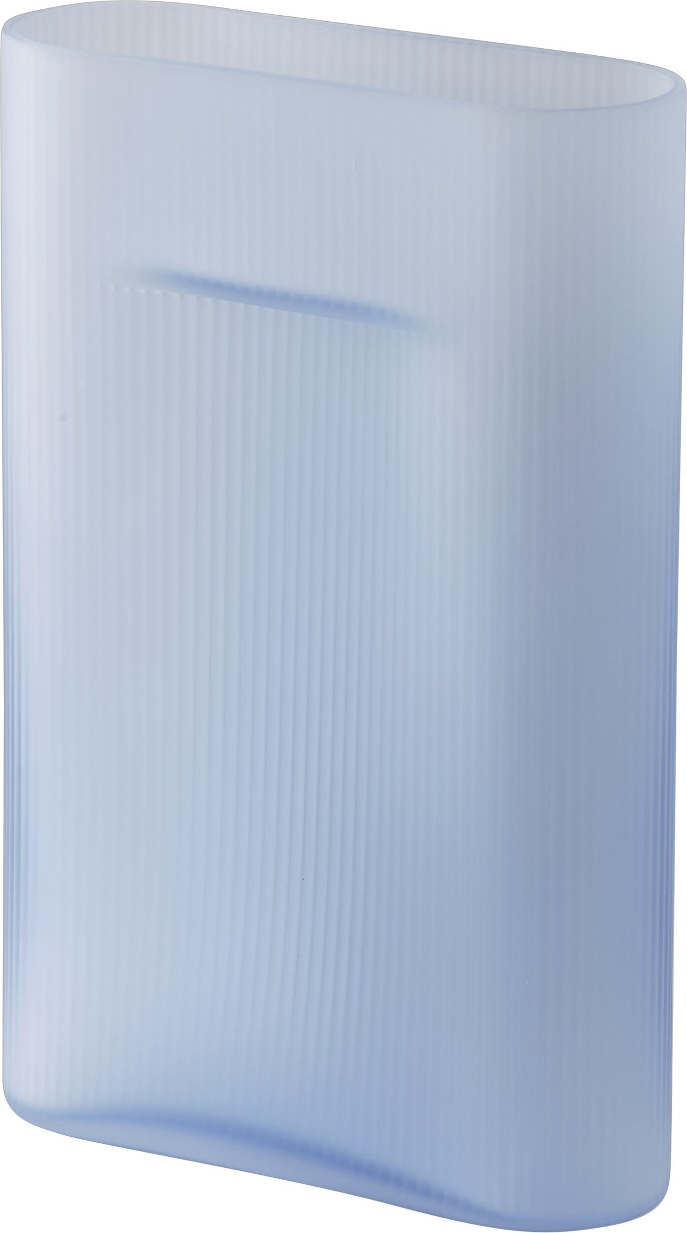 Wazon Ridge 35 cm błękitny szklany