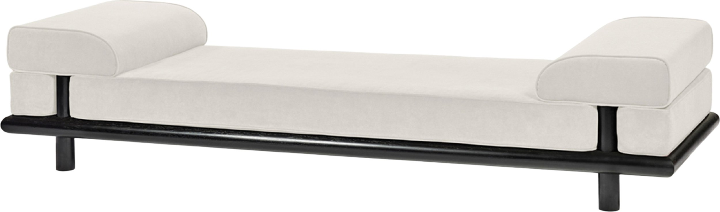 Leżanka Beth Coco 280 cm kremowa czarny dąb