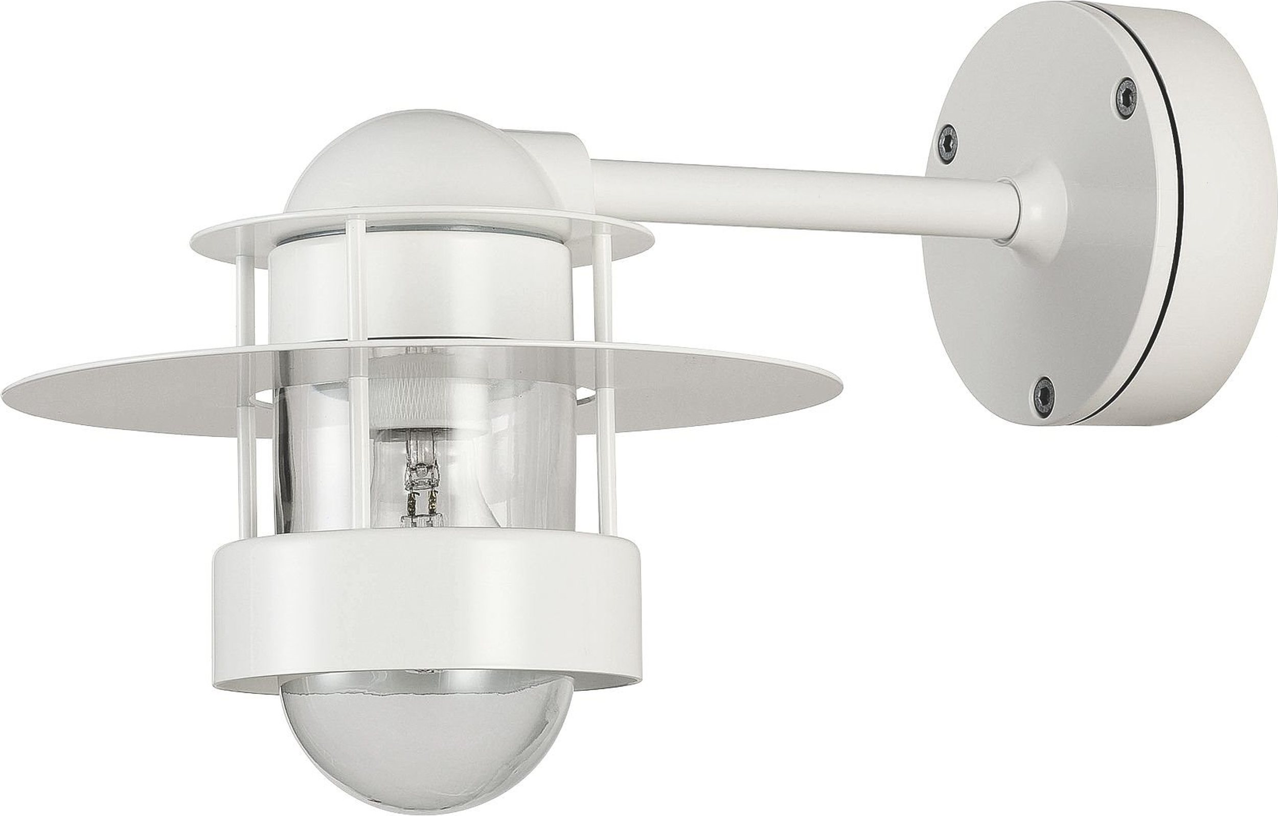 Kinkiet Albertslund krótki biały zewnętrzny