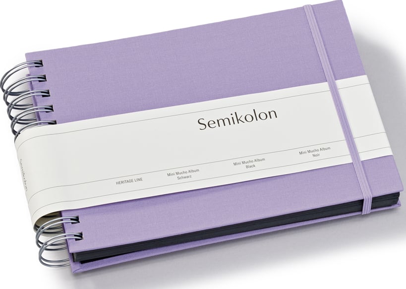 Album na zdjęcia Uni Mini Mucho liliowy z czarnymi kartami