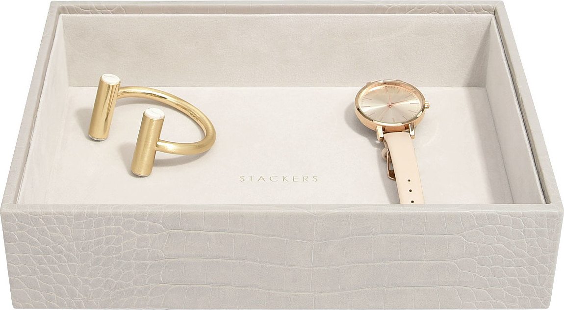 Szkatułka na biżuterię Stackers Croc open classic putty