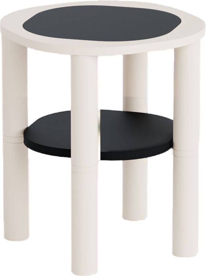 Stolik Mosai S czarny nogi kremowe