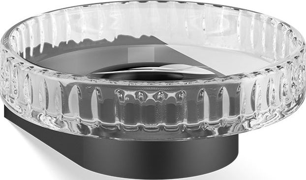 Mydelniczka Century karbowana czarny mat ścienna