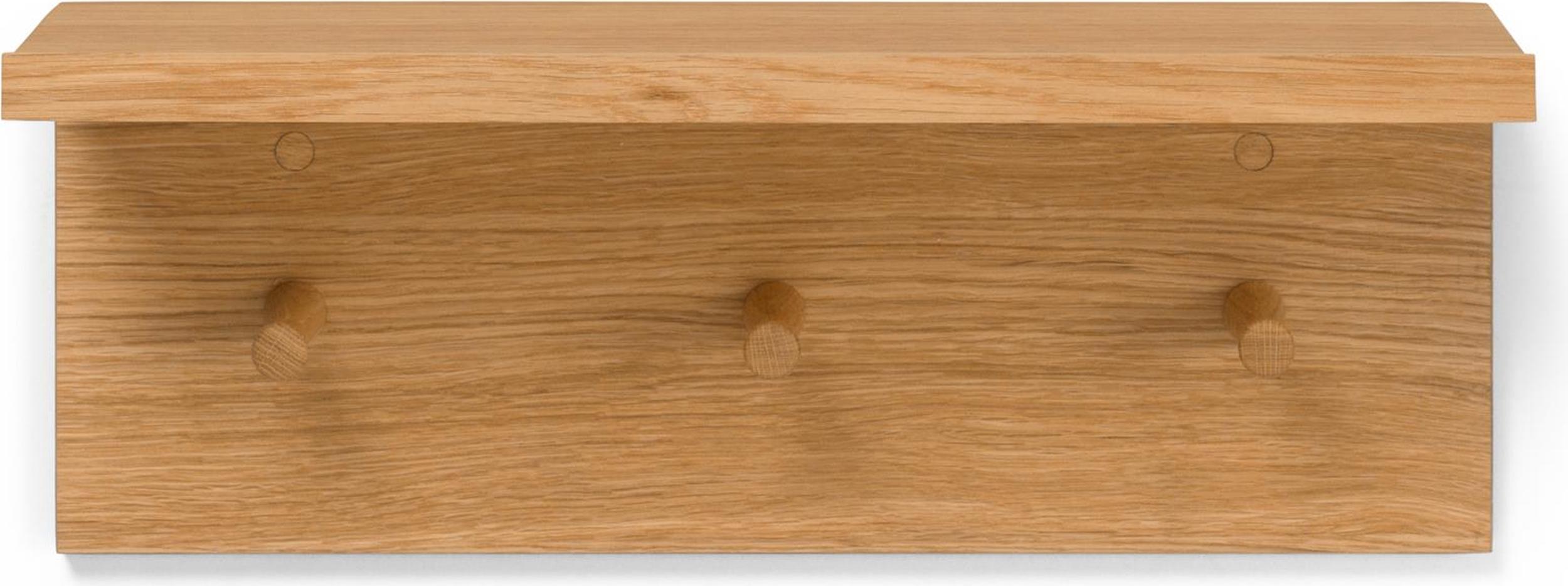Wieszak listwa z półką Place S naturalny dąb