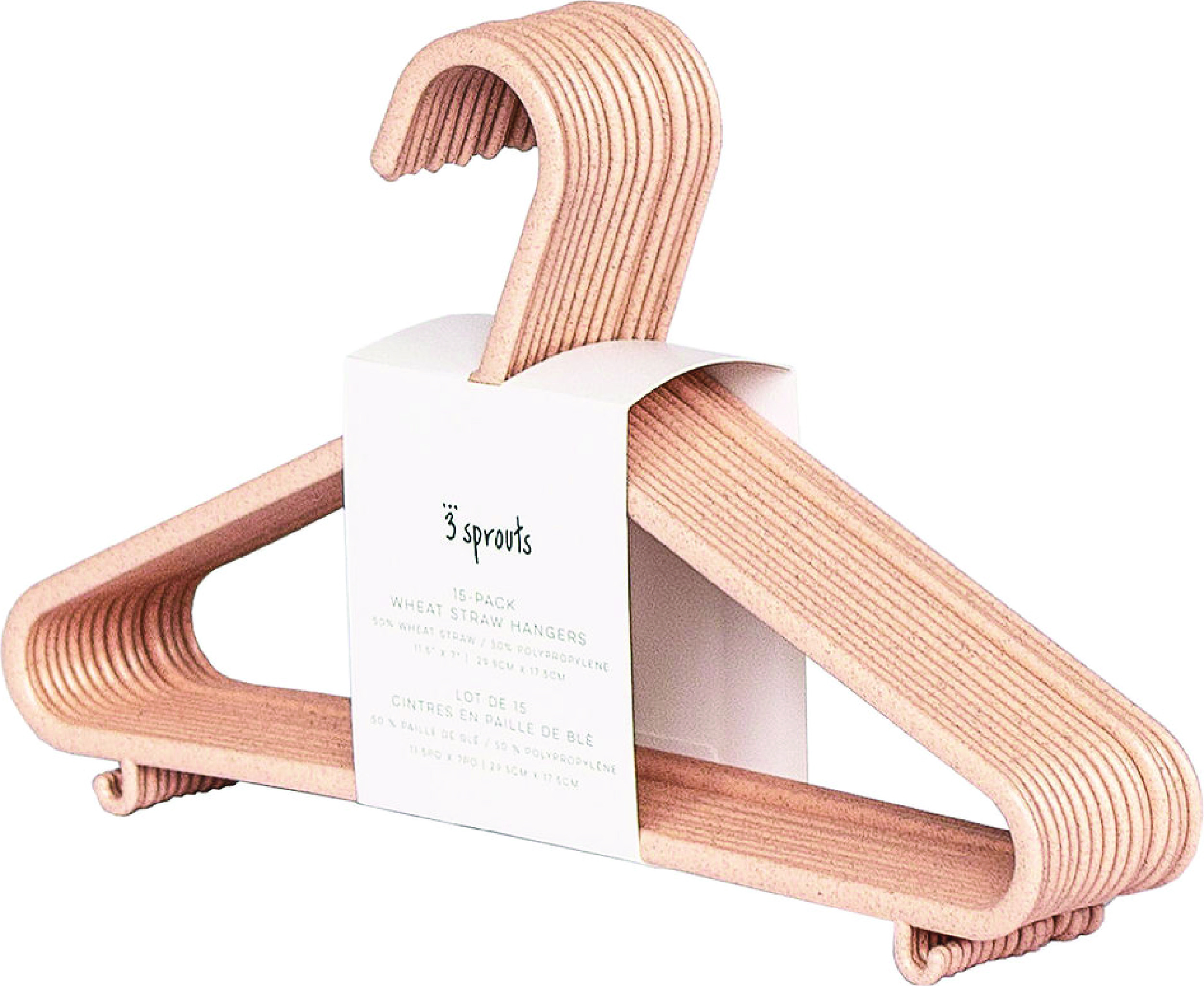 Wieszaki na ubrania dziecięce 3 Sprouts Eko różowe 15 szt.