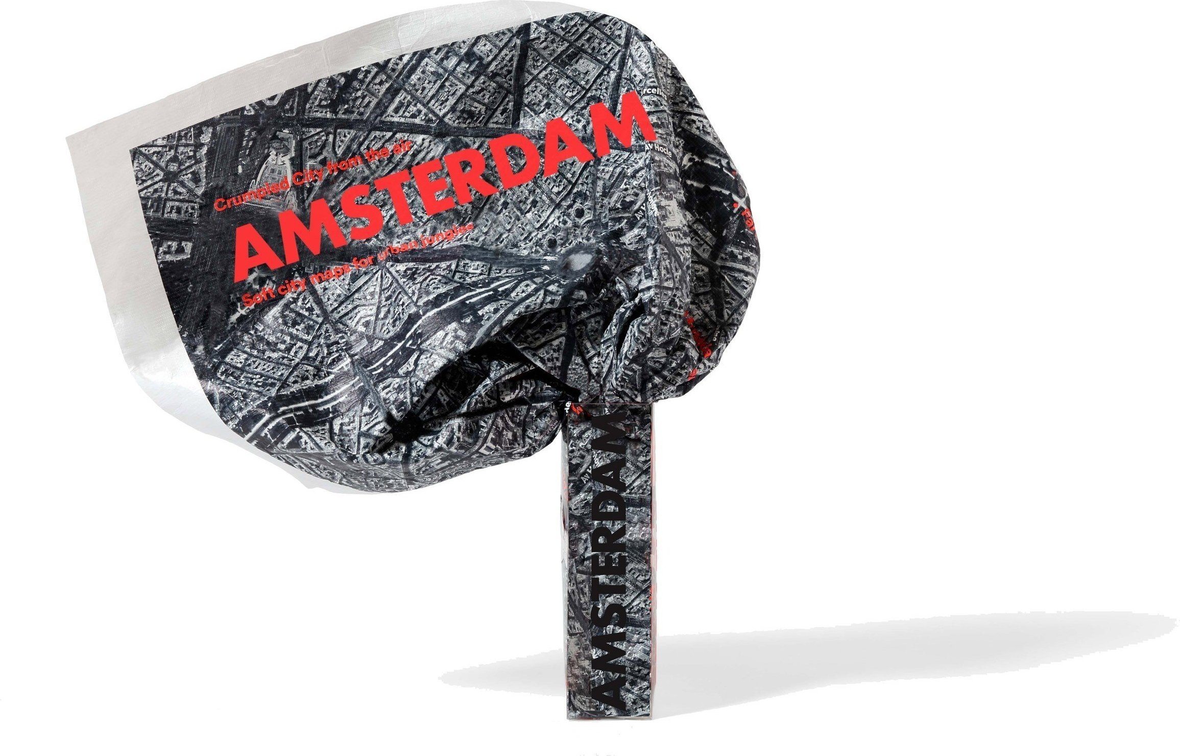 Mapa Crumpled City From The Air Amsterdam