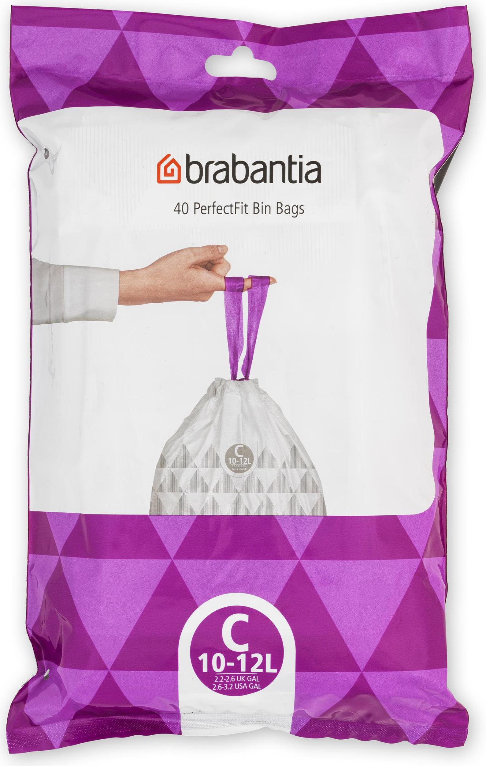 Worki na śmieci Brabantia PerfectFit rozmiar C 10-12 l 40 szt.