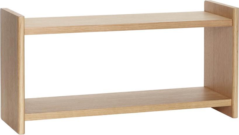 Półka ścienna Hübsch 62 cm drewniana podwójna