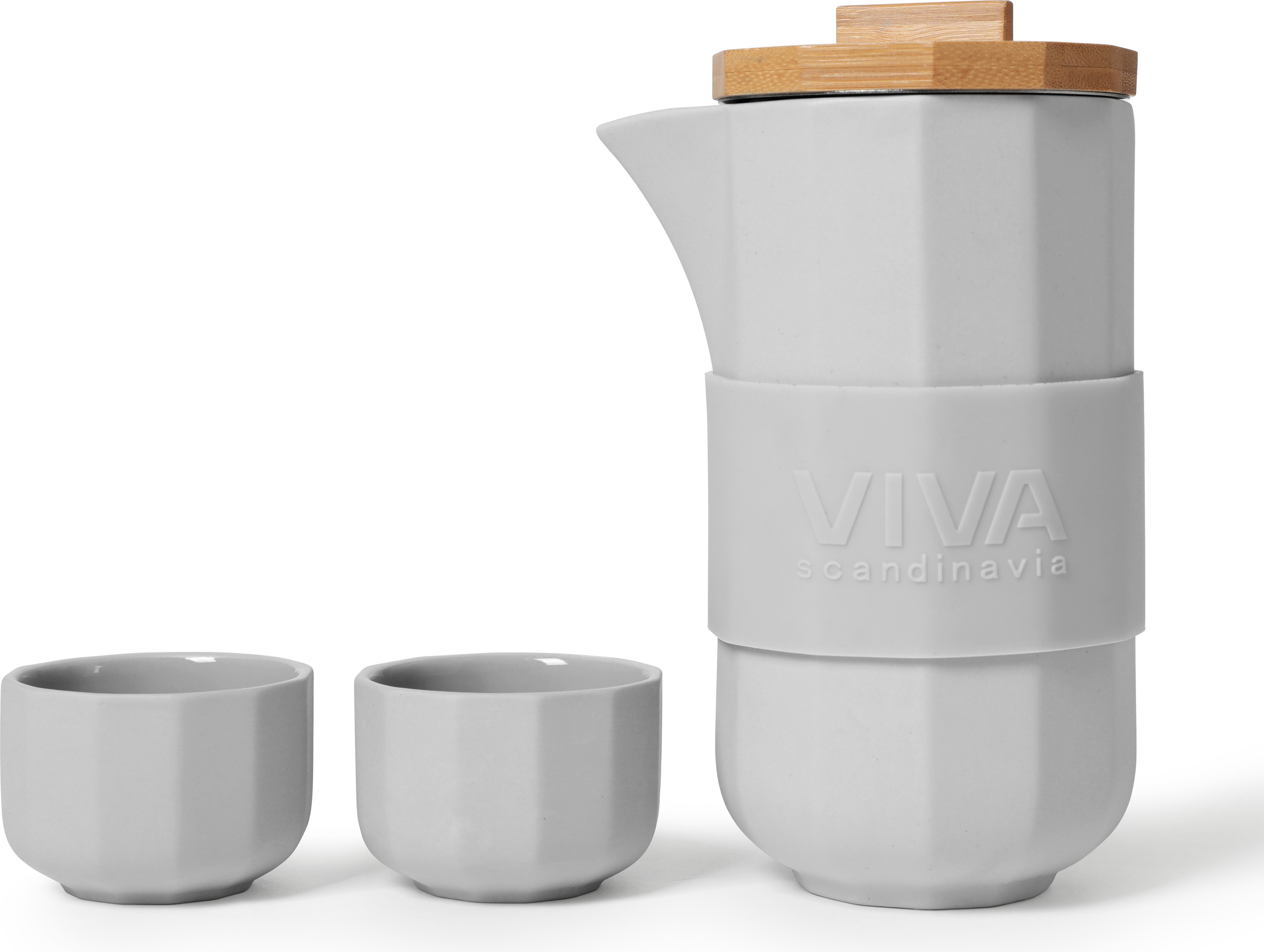 Zestaw do herbaty Alexander 4 el. szary