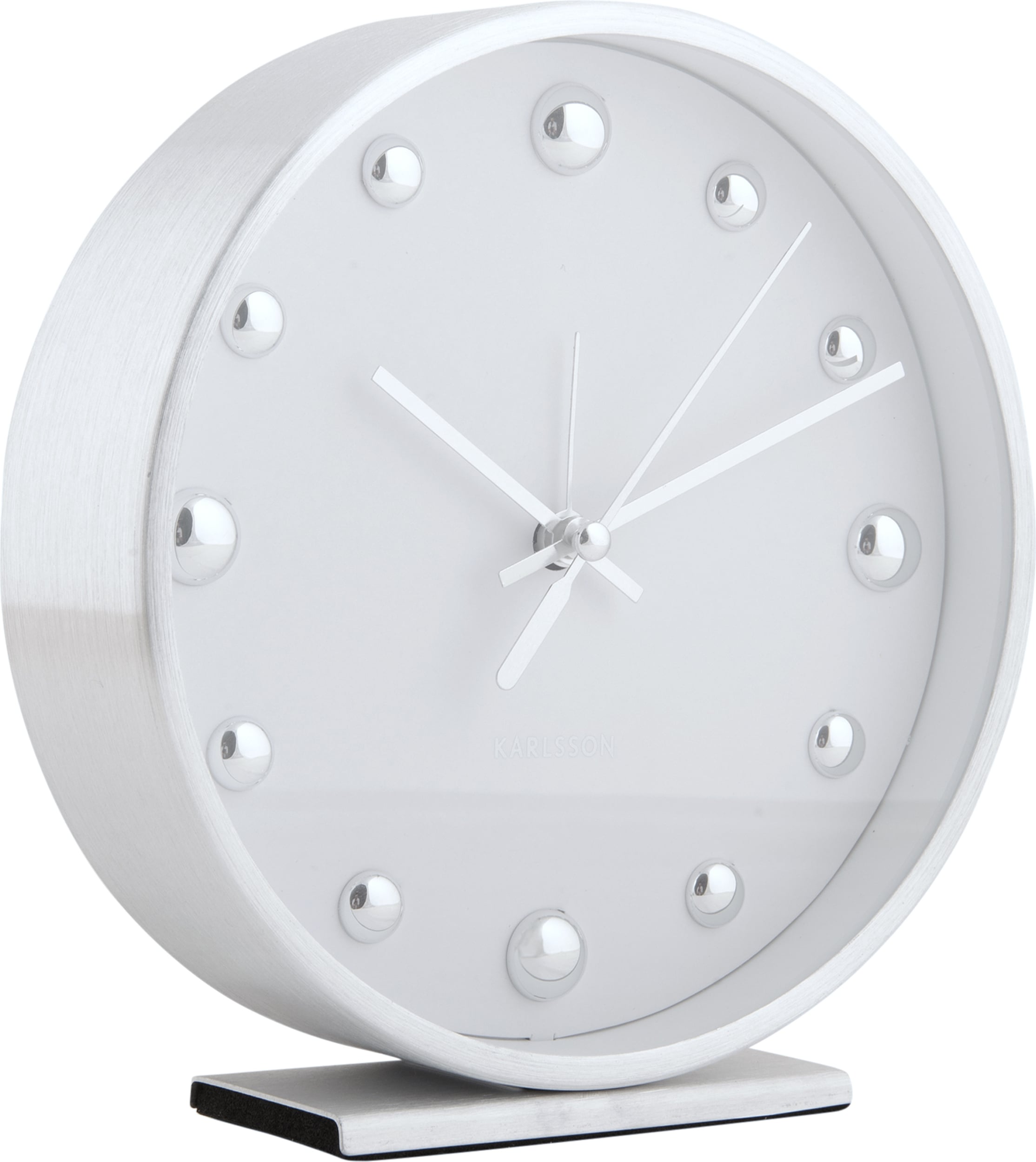 Budzik Shiny Dots srebrny