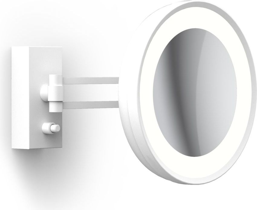 Lusterko kosmetyczne powiększające x7 BS 36 biały mat ścienne