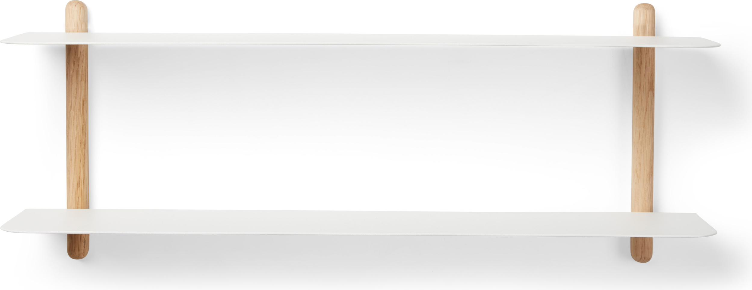 Półka ścienna Nivo F 25 cm biała jasny dąb