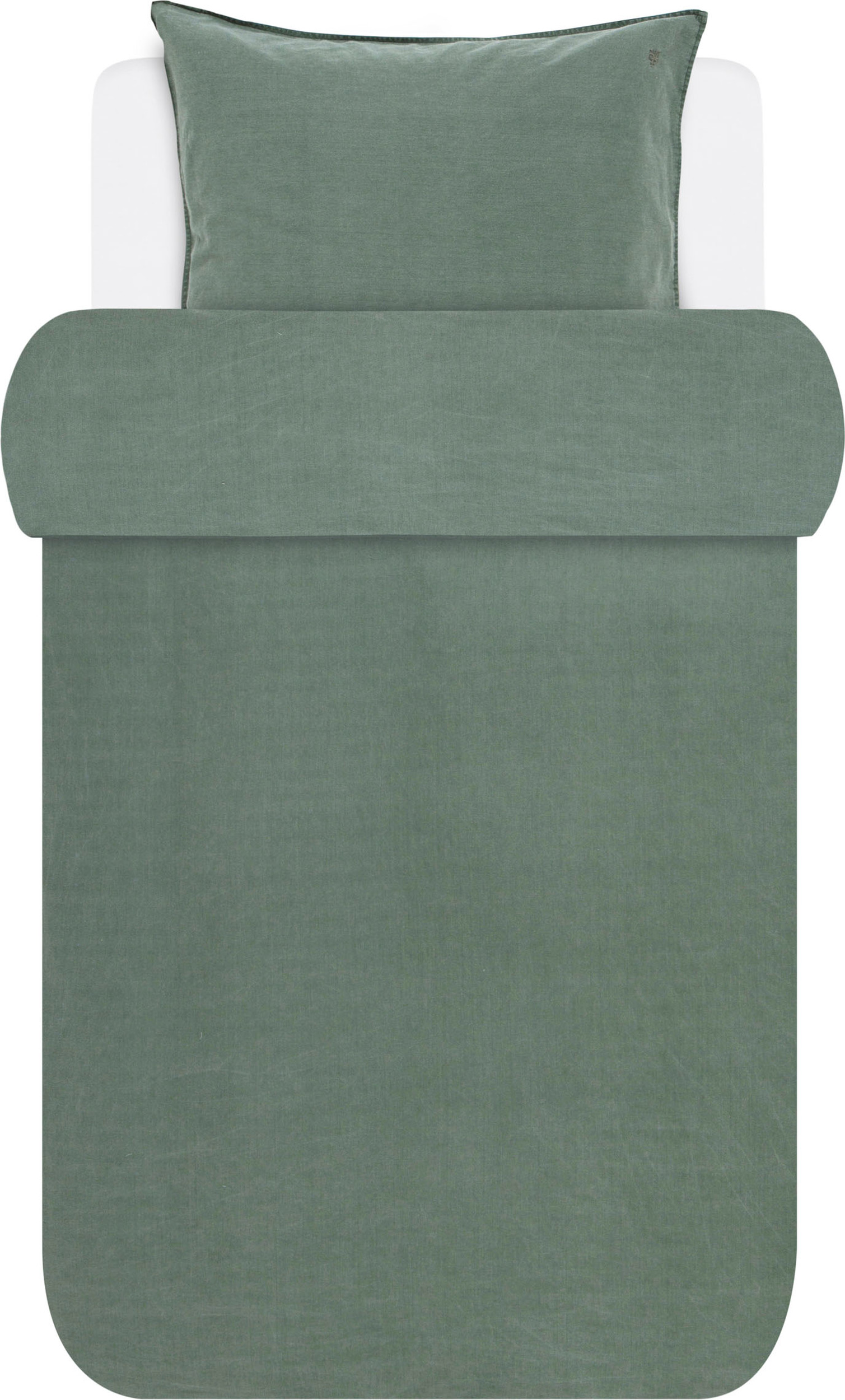 Pościel Senja zielona 135 x 200 cm z poszewką na poduszkę 80 x 80 cm