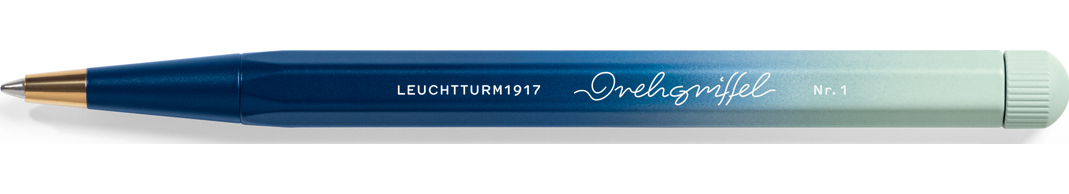 Długopis kulkowy z czarnym tuszem Drehgriffel Nr. 1 Gradient niebiesko-miętowy
