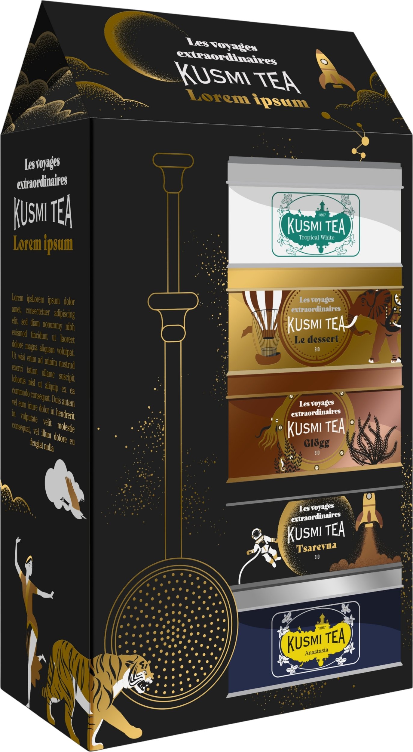 Zestaw herbat bio The Selection z zaparzaczką 6 el.