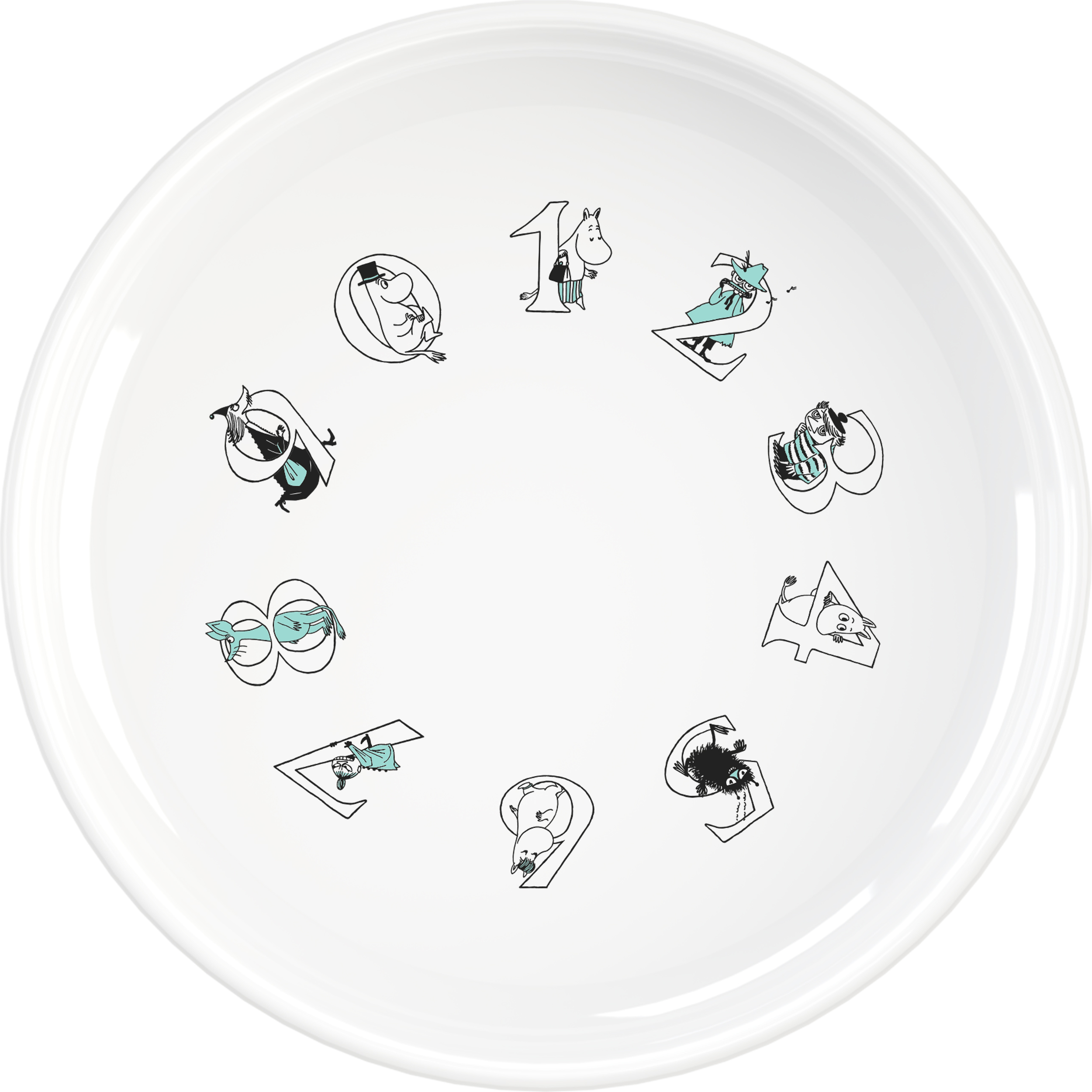 Miseczka ABC Muminki turkusowa