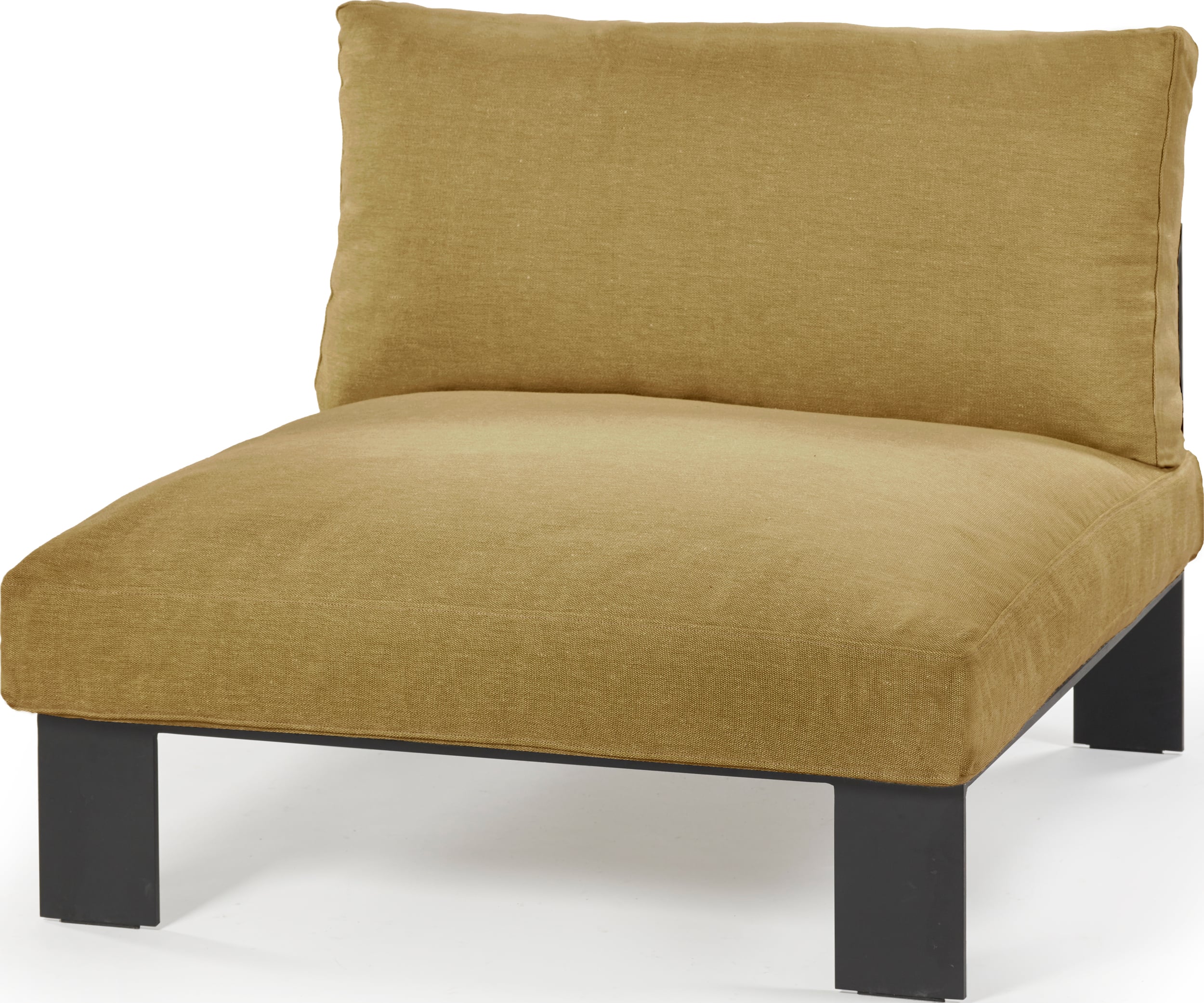 Sofa modułowa jednoosobowa Serax 95 cm musztardowa
