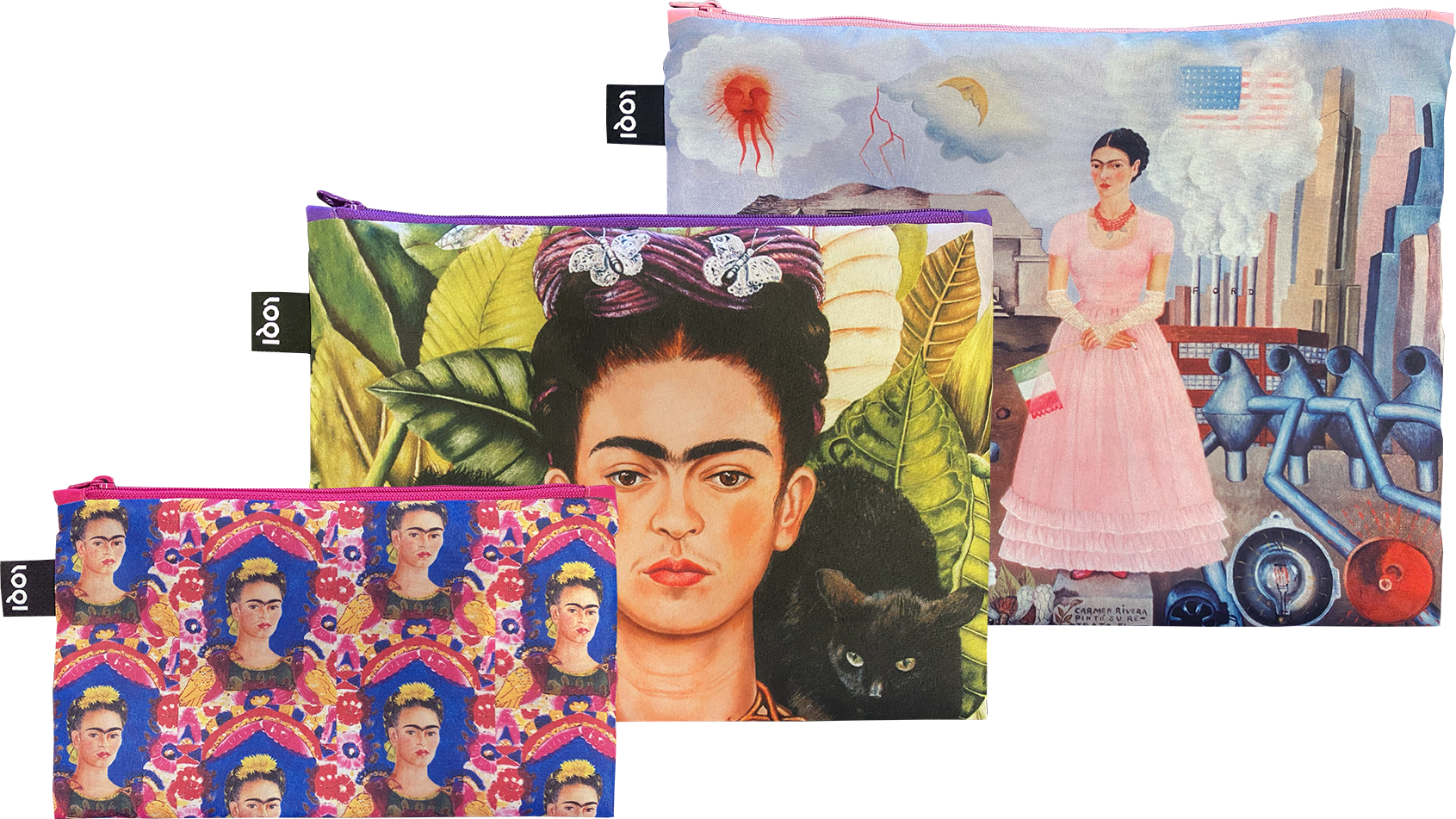 Saszetki Museum Frida Kahlo z recyklingu 3 szt.