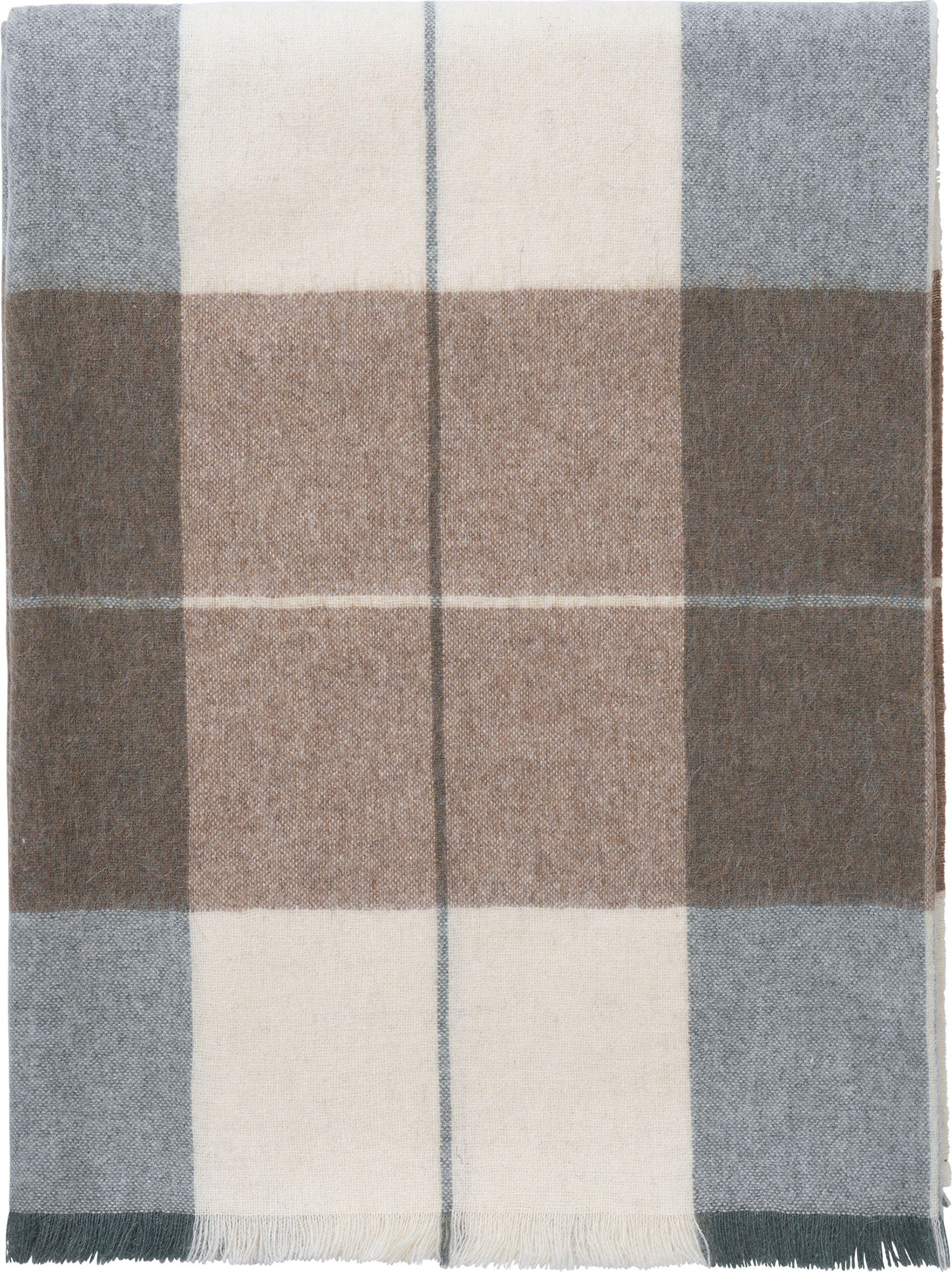 Koc Scotch 130 x 190 cm zielono-brązowy