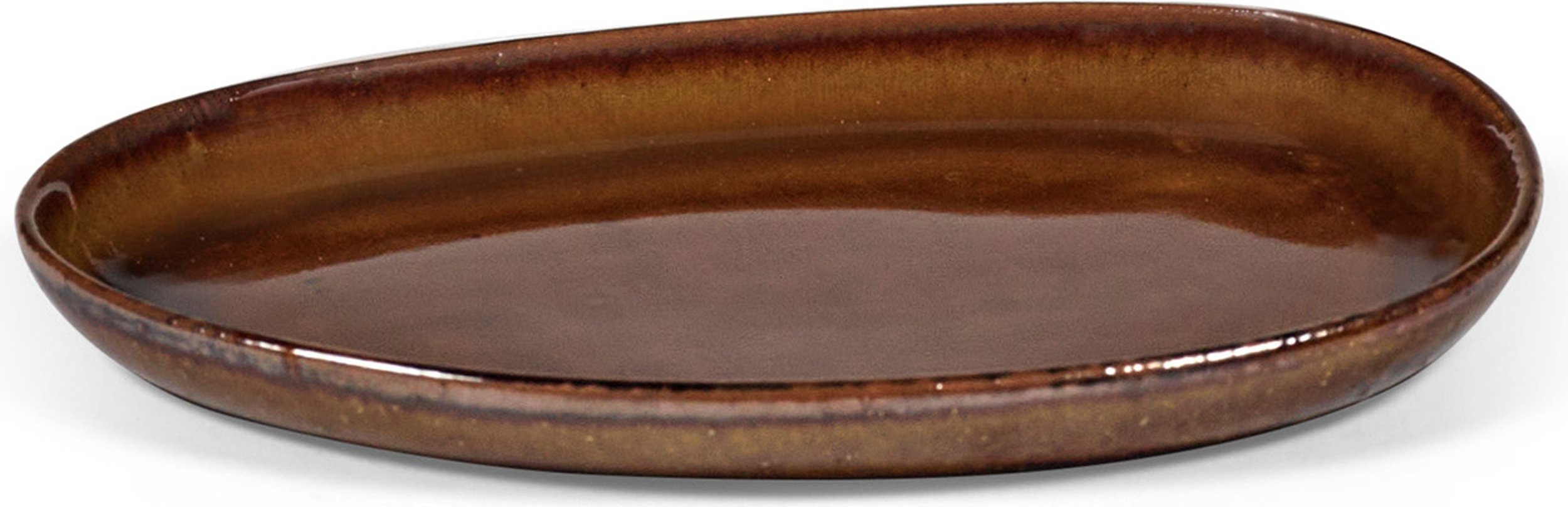 Talerz do chleba Out of Lines brązowy