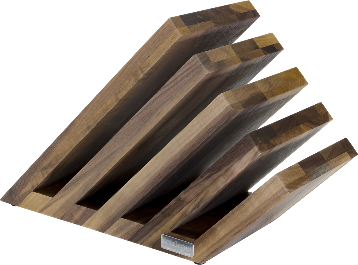 Blok na noże Venezia 5 z drewna orzechowego magnetyczny