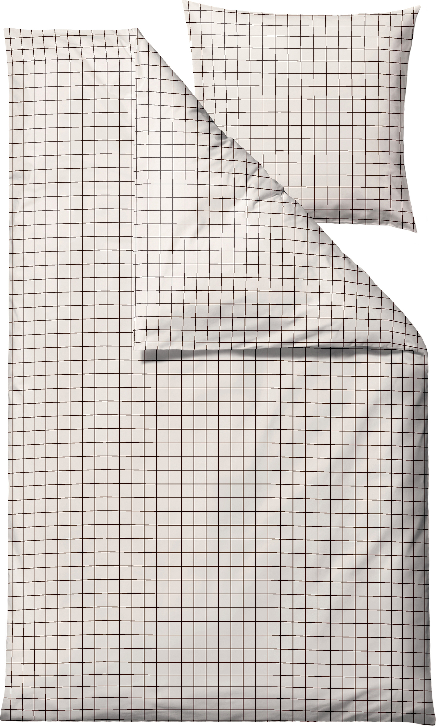 Pościel Vista 140 x 220 cm kremowa z poszewką na poduszkę 60 x 63 cm