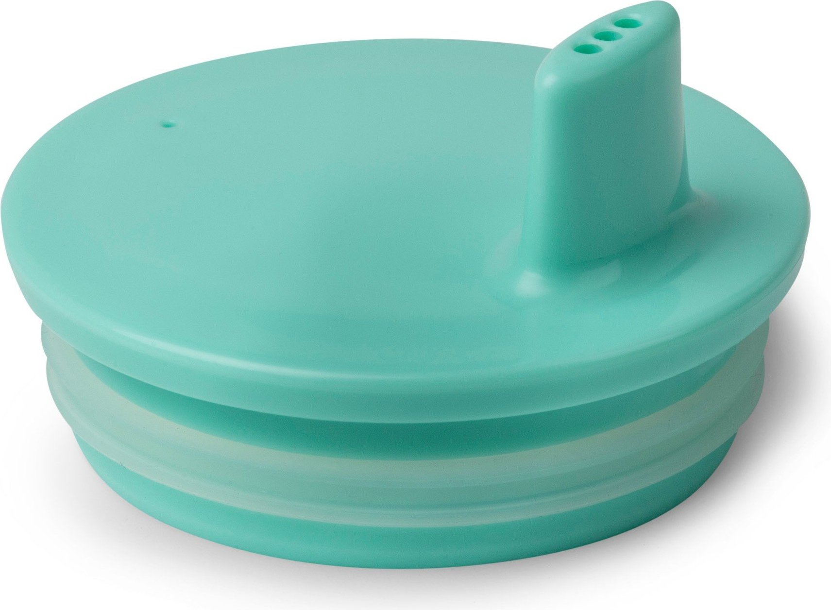 Pokrywka z dzióbkiem do picia do kubka z melaminy AJ Kids turkusowa