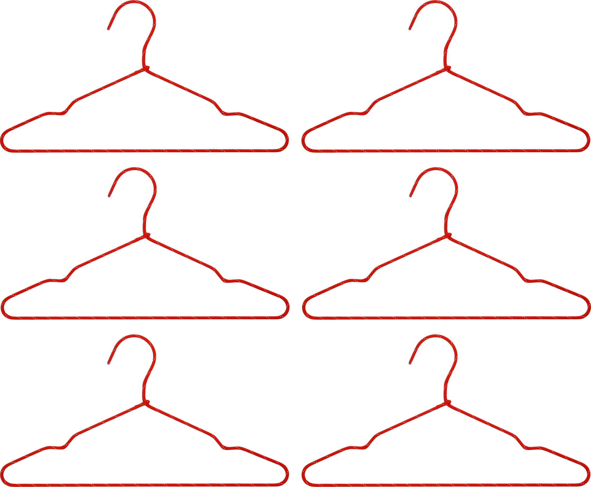 Wieszaki na ubrania HDWire czerwone 6 szt.