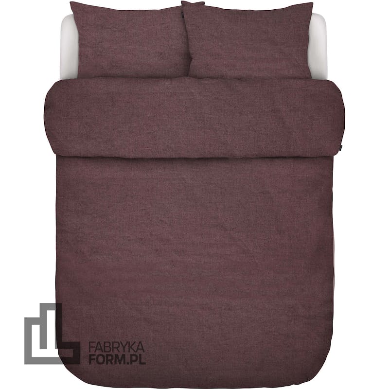 Pościel Valka 200 x 200 cm bakłażanowa z 2 poszewkami na poduszki 80 x 80 cm