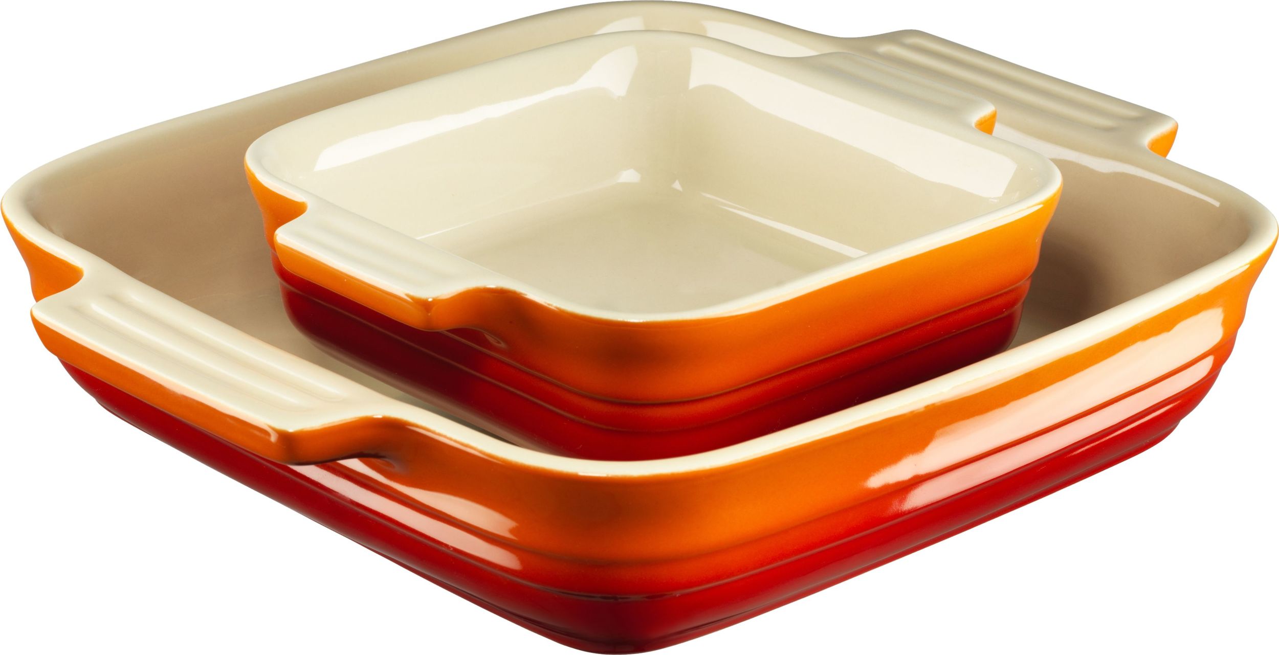 Formy do pieczenia Le Creuset kwadratowe 14 + 23 cm płomienny pomarańcz 2 szt.