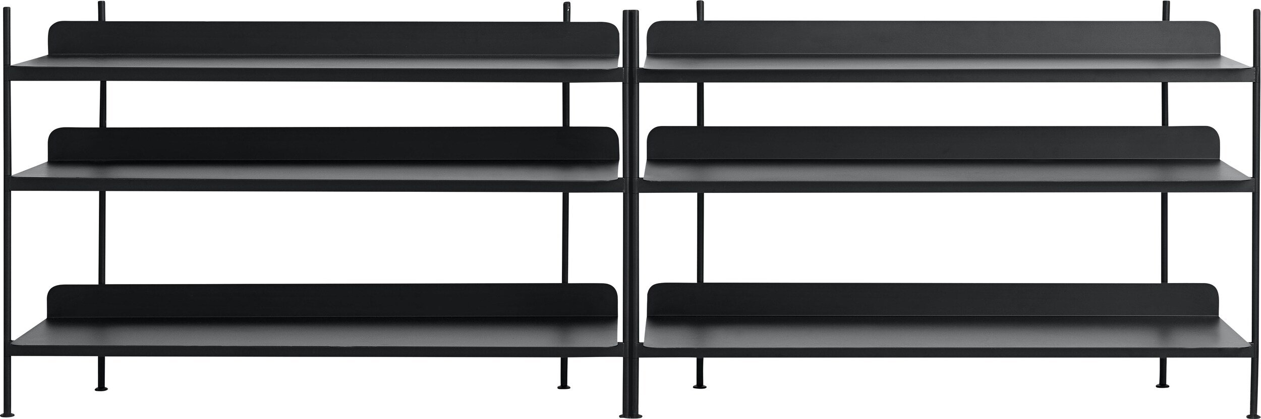 Regały modułowe Compile 6 czarny 2 szt.