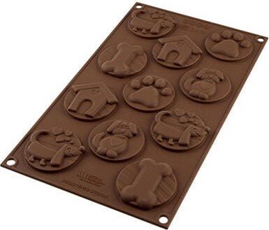Forma do ciastek Silikomart Puppy Choco Tag