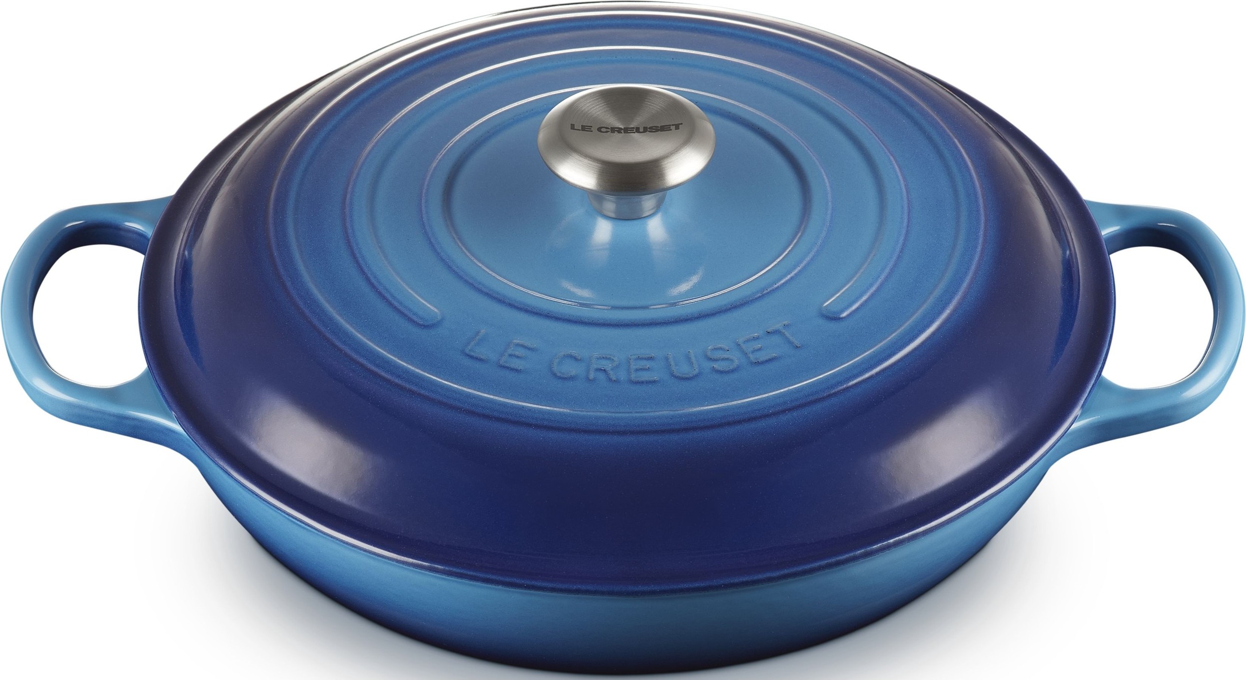 Garnek Gourmet Signature niski 30 cm głęboki błękit