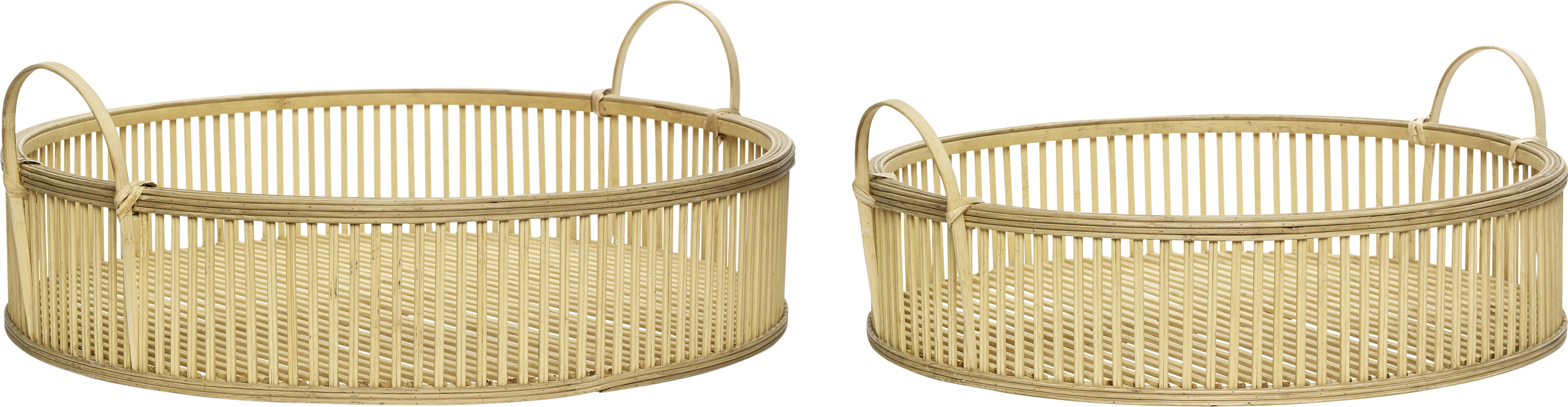 Taca Hübsch bambusowa z uchwytem 2 szt.