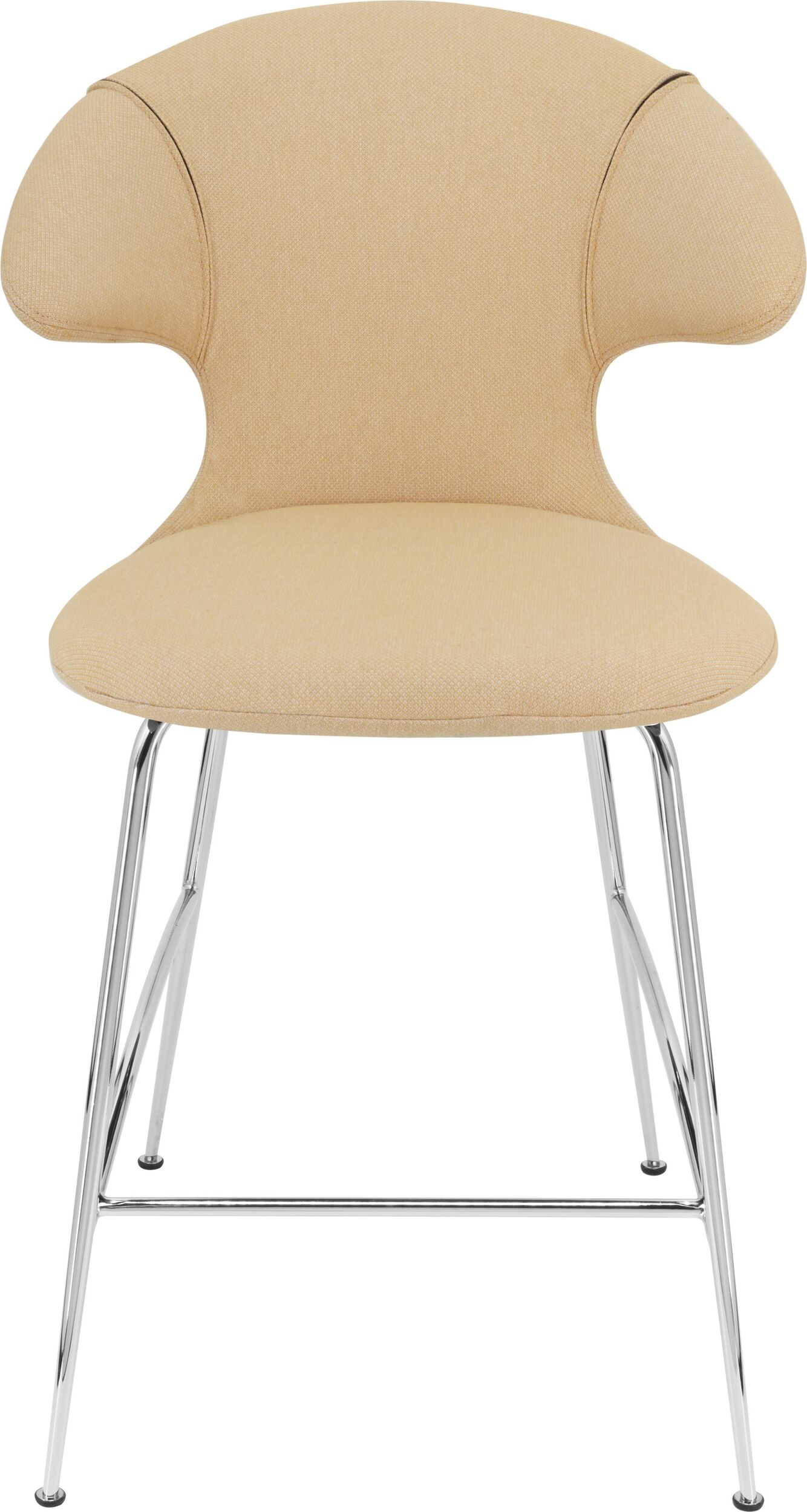 Krzesło Time Flies 102 cm jasnobeżowe na chromowanych nogach