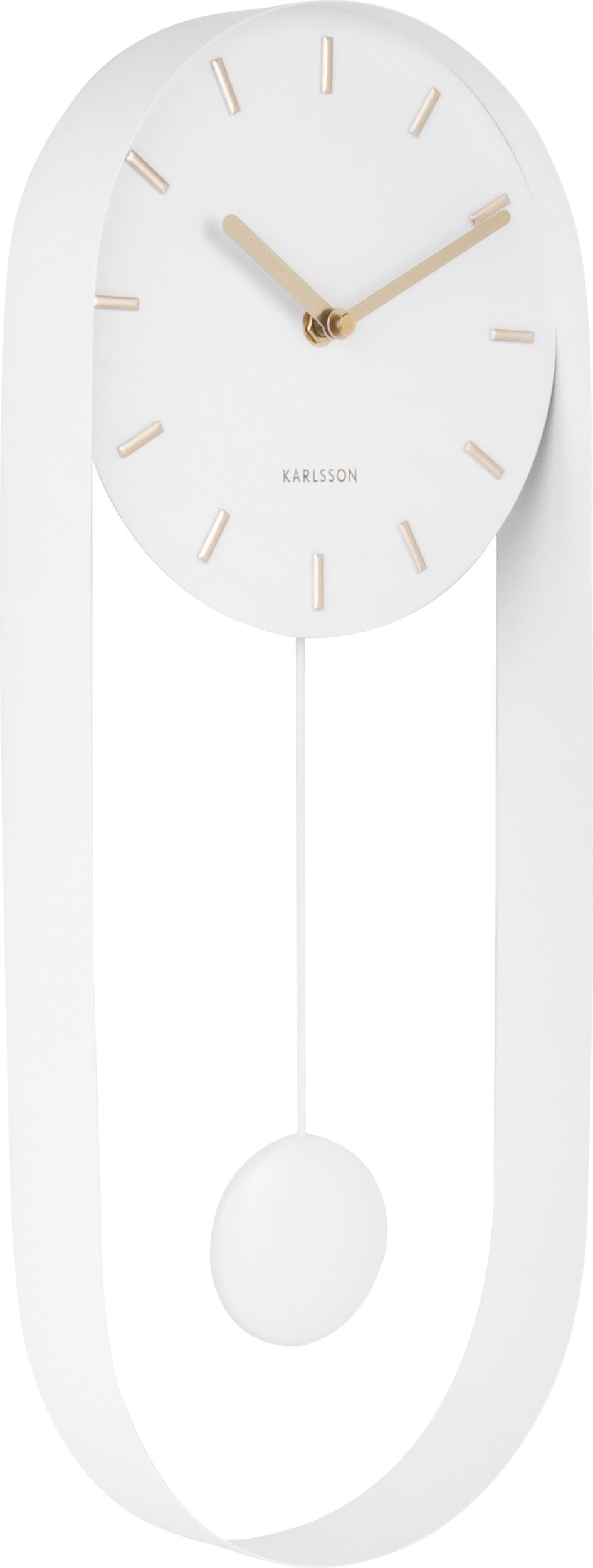 Zegar ścienny Pendulum Charm biały