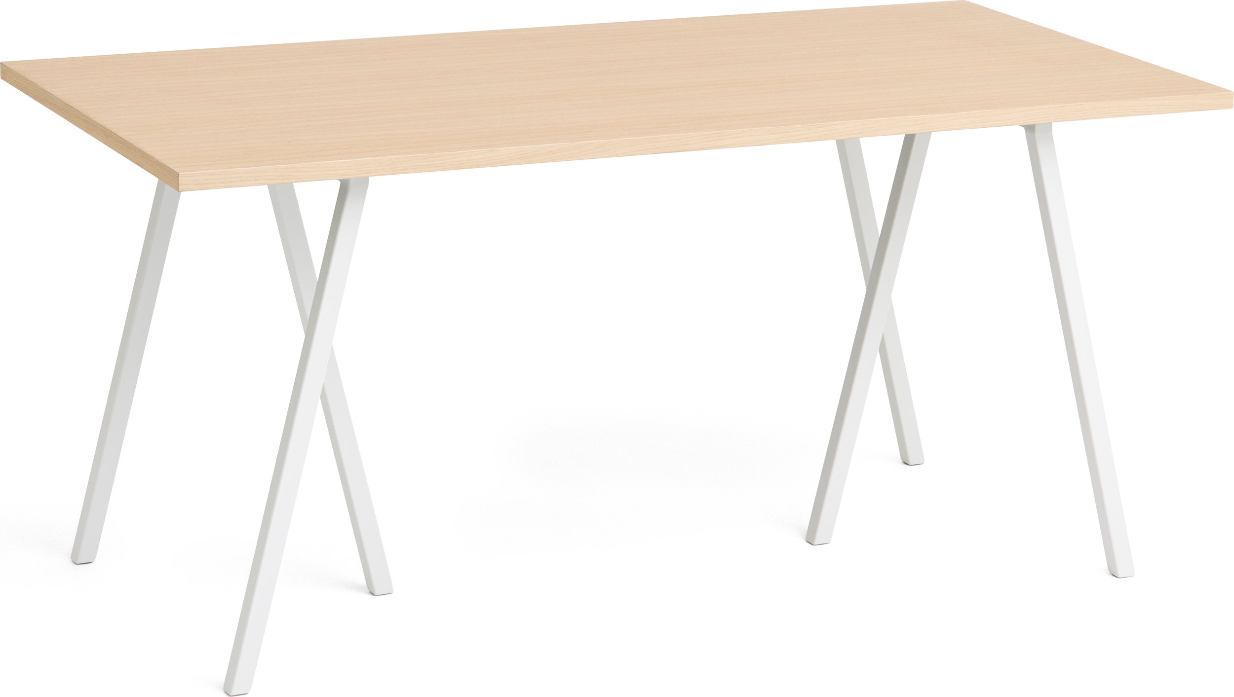 Stół Loop Stand 160 cm blat dąb lakierowany nogi białe