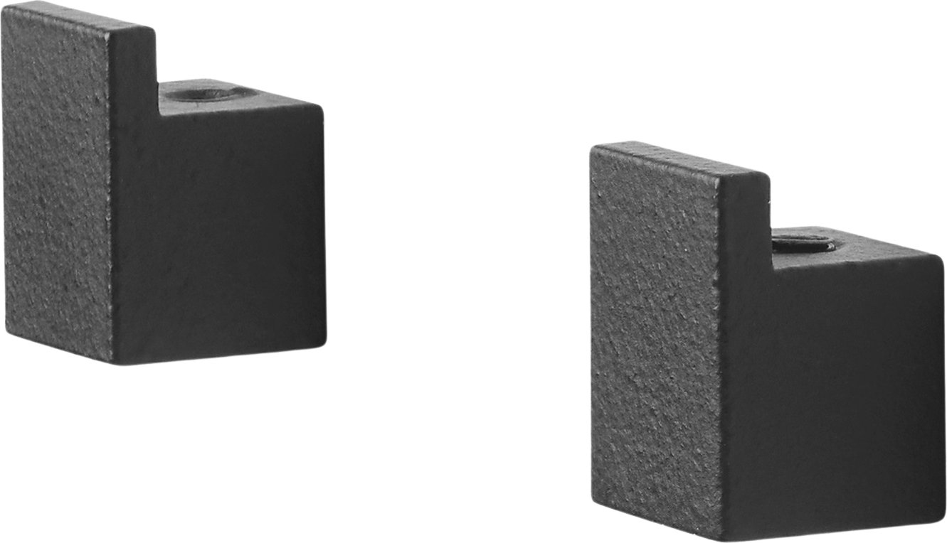 Haczyki ścienne Kubus czarne 2 szt.