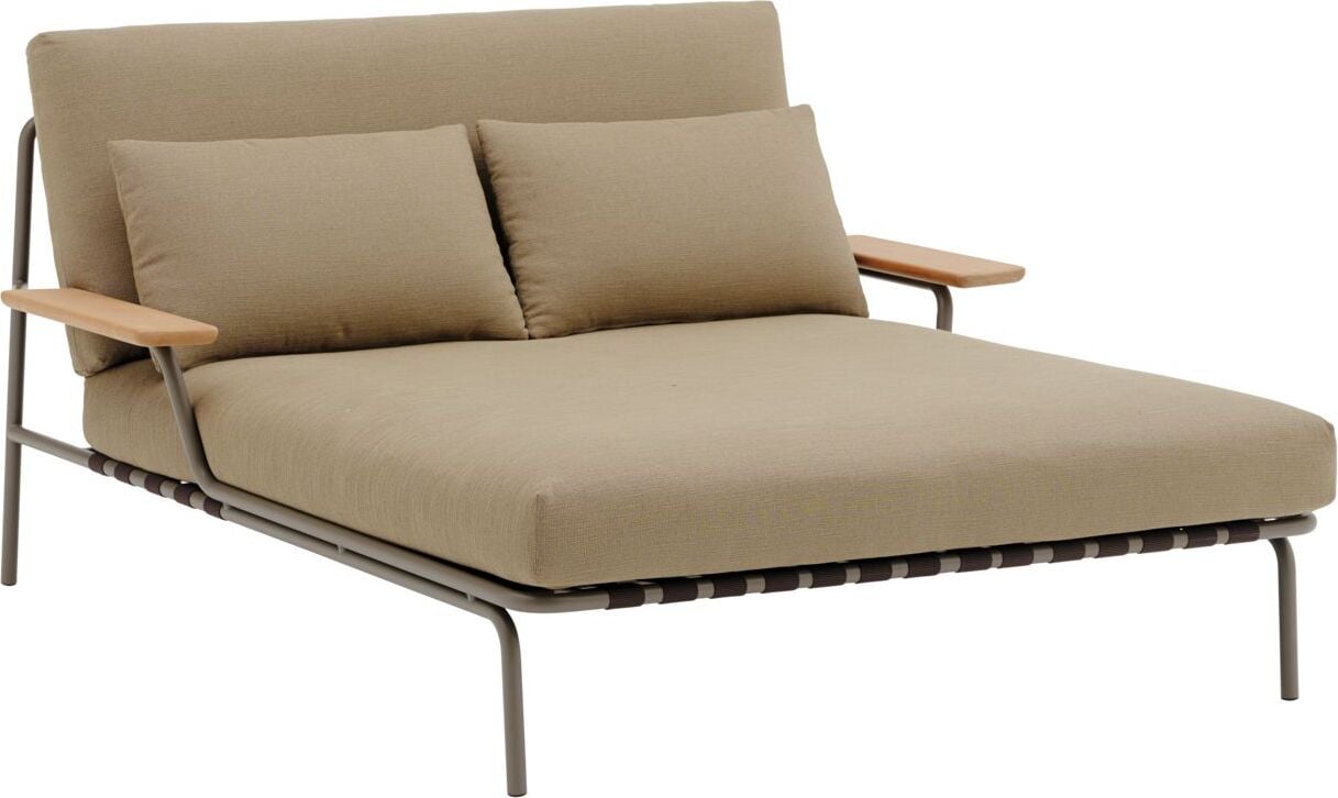 Leżanka ogrodowa Settle brązowa