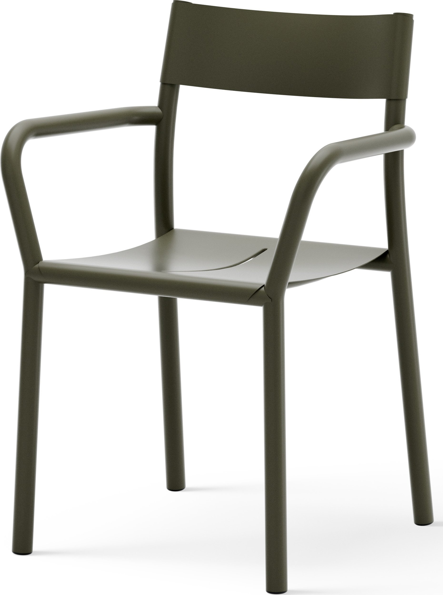 Krzesło ogrodowe z podłokietnikami May ciemnozielone