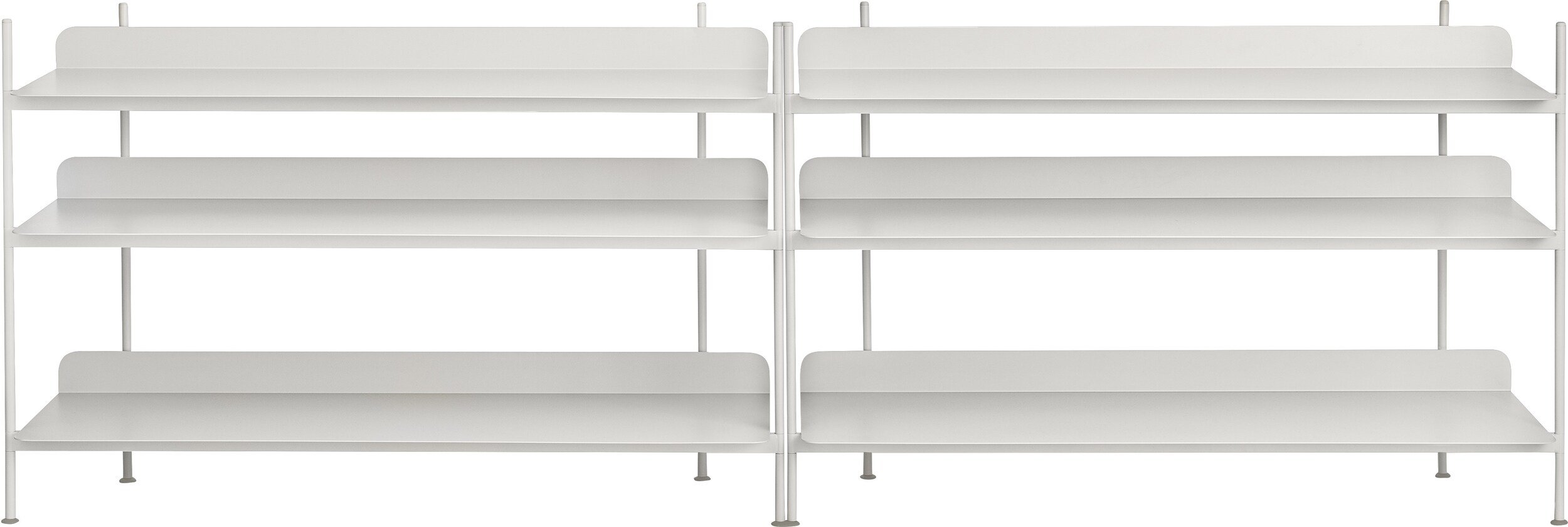 Regały modułowe Compile 6 szary 2 szt.